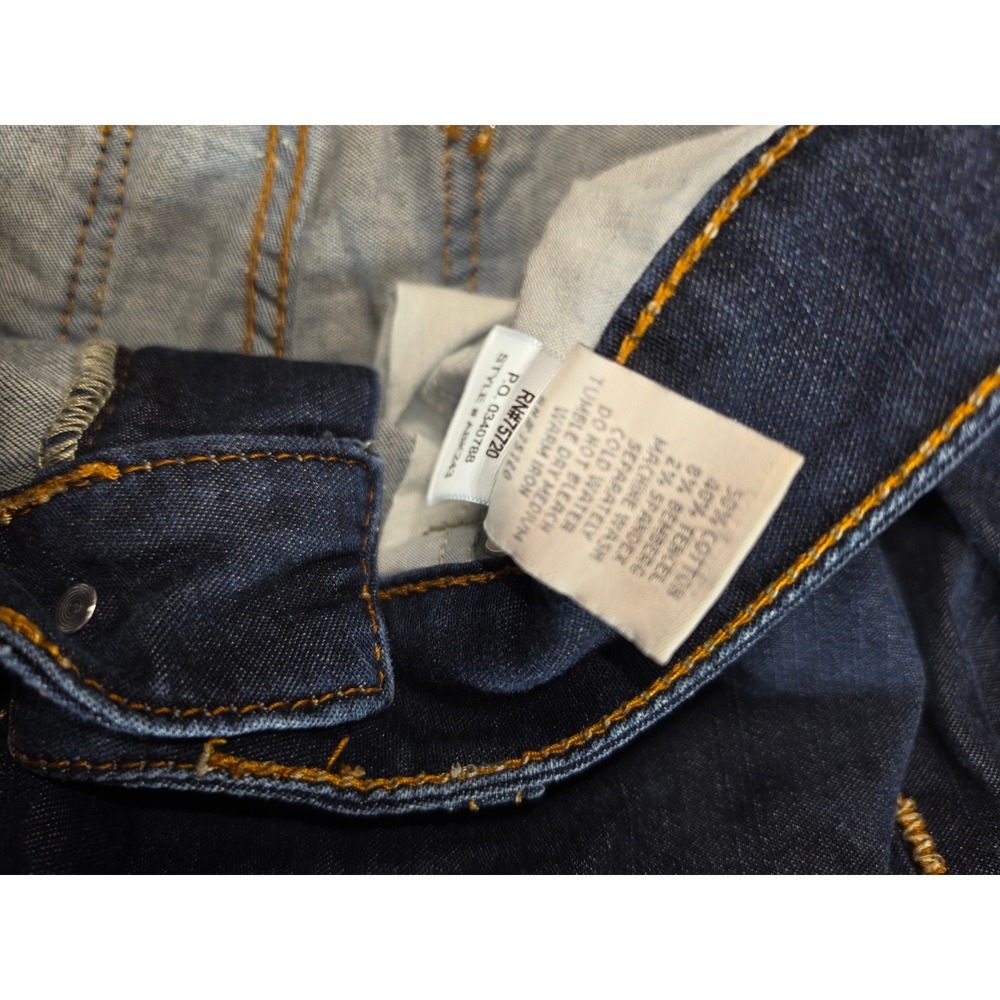 BKE Dakota Bootcut Jeans Dark Wash Contrast Stitch 30x31.5 Mens Blue Denim - Picture 7 of 7